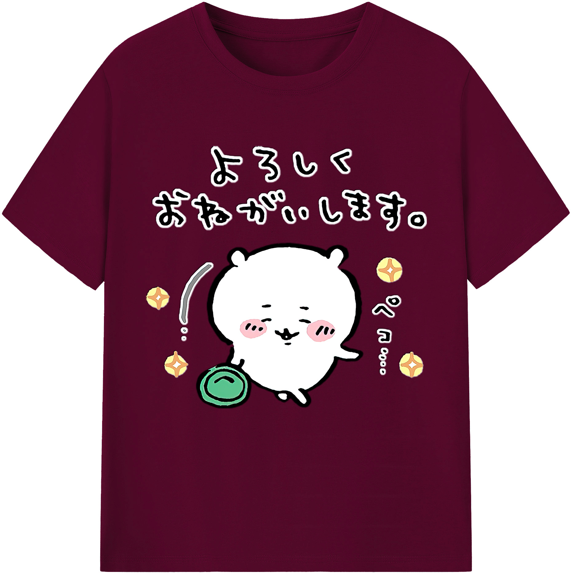 （画像用） ちいかわ ちいかわ Chii-kawa chiikawa レディースカジュアルプリントTシャツ（綿100％）